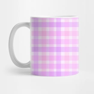 Pastel Purple Pink Gingham Pattern Kawaii Aesthetic Mug